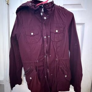 YMI Maroon Hooded Jacket